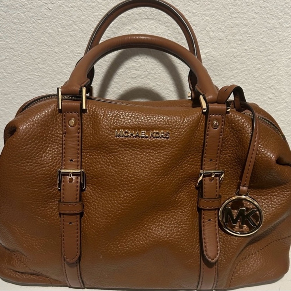 Michael Kors Tan Leather Handbag with Gold Accents